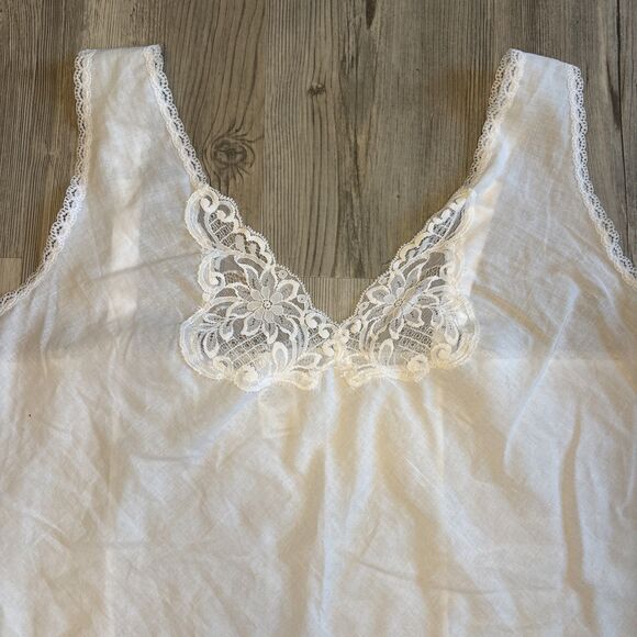 NWT Vintage Wonder Maid Cotton Lace Trim Cami Made In uSA Size 40 - Picture 2 of 12